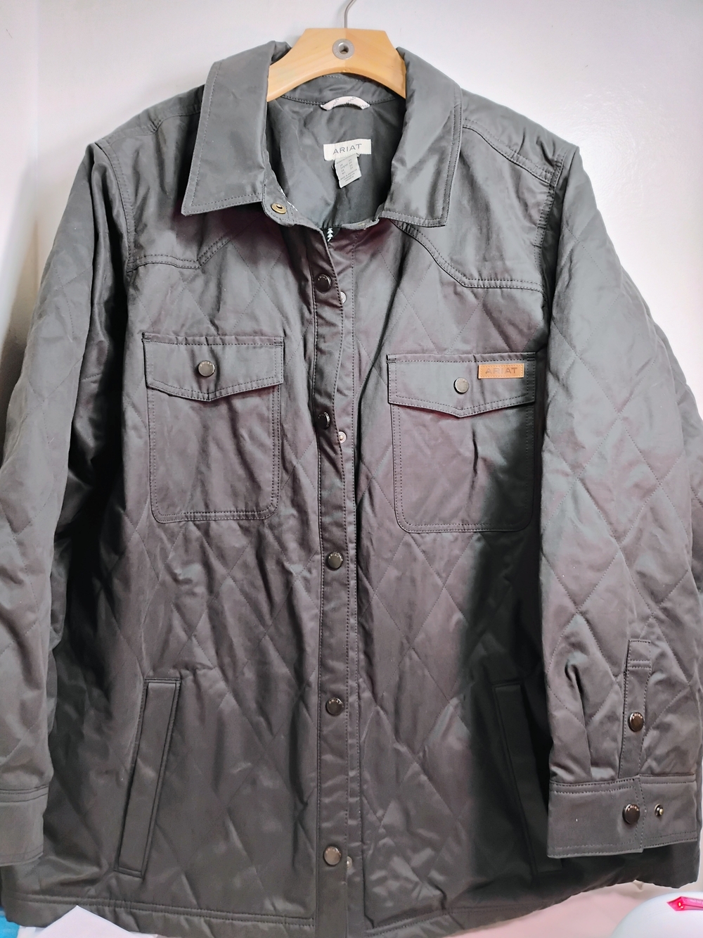 Ariat Quilted Utility Jacket - Gray Women's 3x